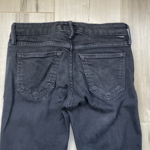 MOTHER The Looker Black Skinny Jeans Mid‎ Rize Size 25 Timeless Minimalist Glam - Picture 9 of 14
